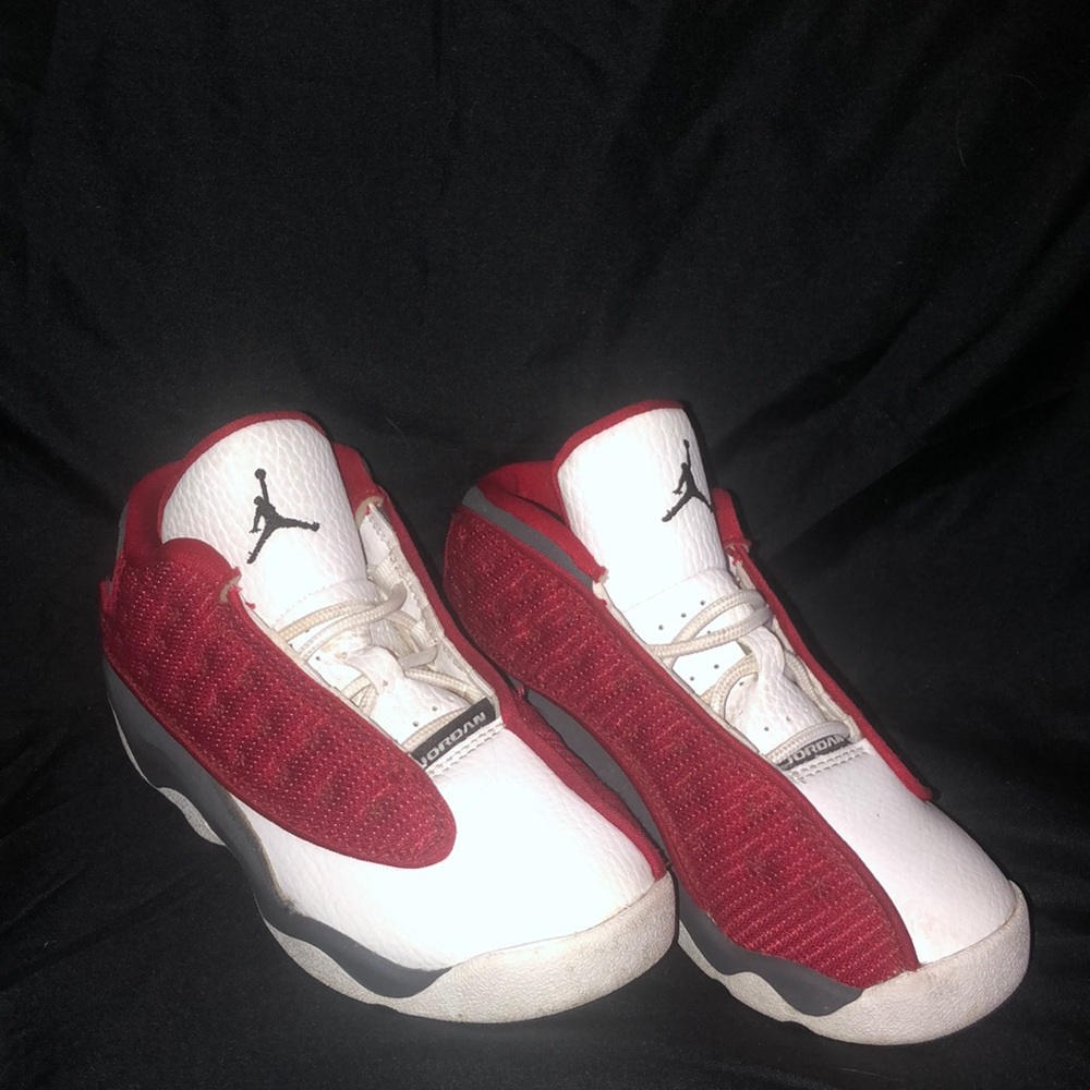 Jordan Retro Red White Gray 23 Shoes Kids Boys Size 10C